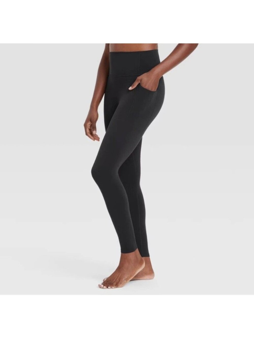 All in Motion Women's Everyday Soft Pocketed Leggings Black XXL Ultra High Rise